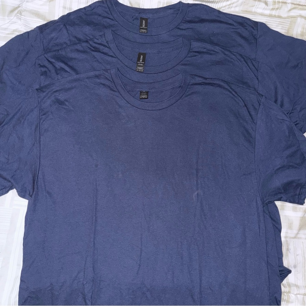 Gildan Navy Short Sleeve Crew Neck pack of 4 T-Shirts - Pack